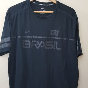 ⭐Nike Brasil Black T-Shirt Men's Dri-Fit XXL
